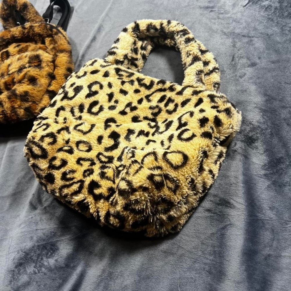 Faux Fur Leopard Print Mini Bag Bundle (2 Bags) - Picture 2 of 8
